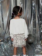 Silver Sequin Skirt (3-16yrs) - Image 5 of 9