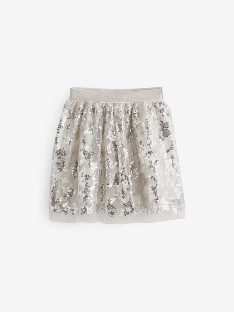 Silver Sequin Skirt (3-16yrs) - Image 9 of 9