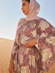 Pink Occasion Metallic Long Sleeve Dress - Image 3 of 8