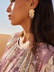 Pink Occasion Metallic Long Sleeve Dress - Image 6 of 8