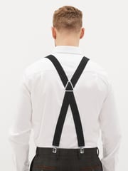 Black Herringbone Wide Braces - Image 2 of 4
