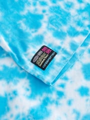 Blue Tie Dye Graphic Short Sleeve 100% Cotton T-Shirts 2 Pack (3-16yrs) - Image 4 of 4