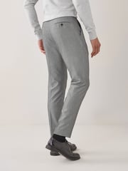 Light Grey Skinny Fit Suit Trousers - Image 3 of 8