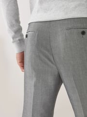Light Grey Skinny Fit Suit Trousers - Image 5 of 8