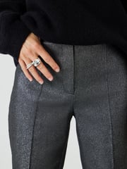 Hush Black Hazel Metallic Cigarette Trousers - Image 4 of 5