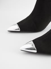 Black Forever Comfort® Toe Cap Point Ankle Boots - Image 4 of 9