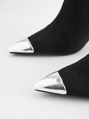 Black Forever Comfort® Toe Cap Point Ankle Boots - Image 7 of 9