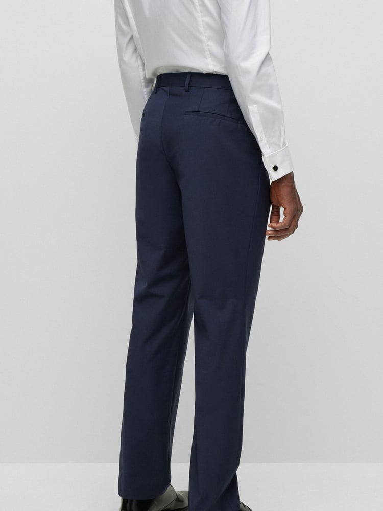 BOSS Blue BOSS Leon Wool Blend Regular Fit Suit Trousers - Image 2 of 6