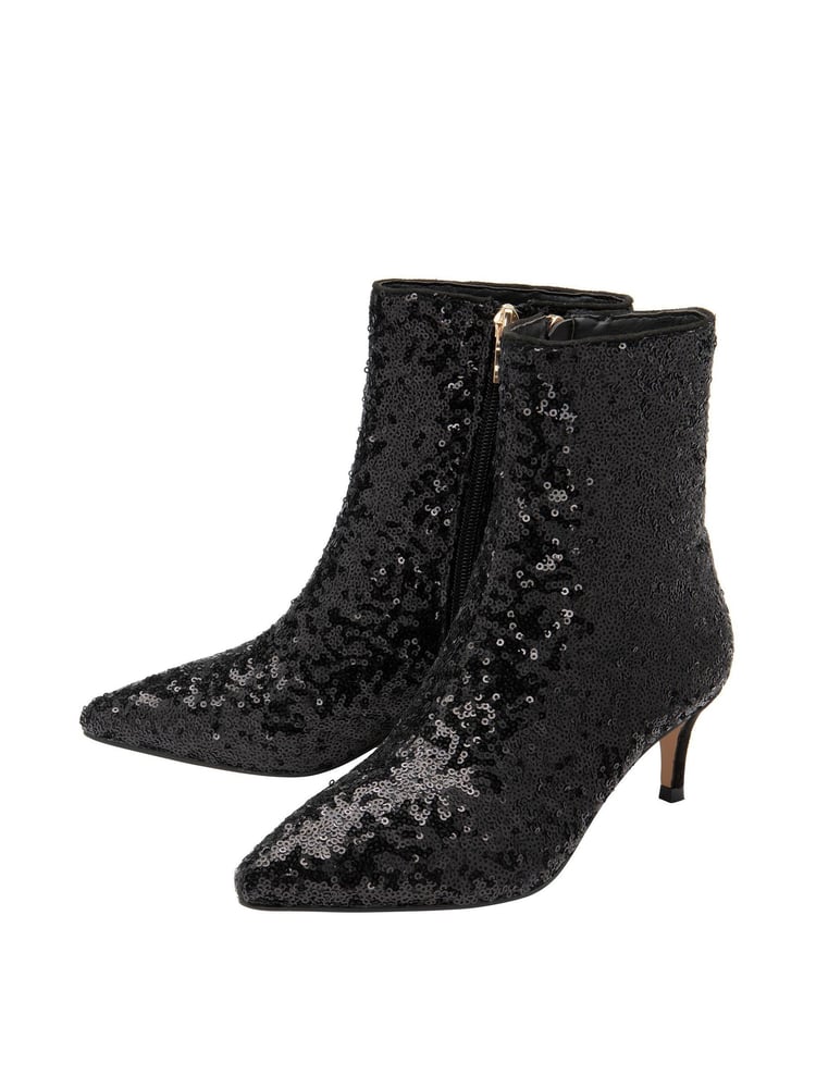 Ravel Black Stiletto Heel Zip Up Ankle Boots - Image 2 of 4 Ravel Black Stiletto Heel Zip Up Ankle Boots - Image 2 of 4
