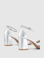 Office Natural Mila Embellished Block Heel Sandals - Image 3 of 4