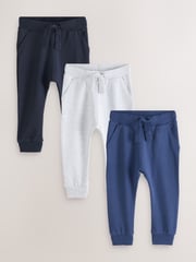 Blue/Grey/Navy Super Skinny Joggers 3 Pack (3mths-7yrs) - Image 1 of 3