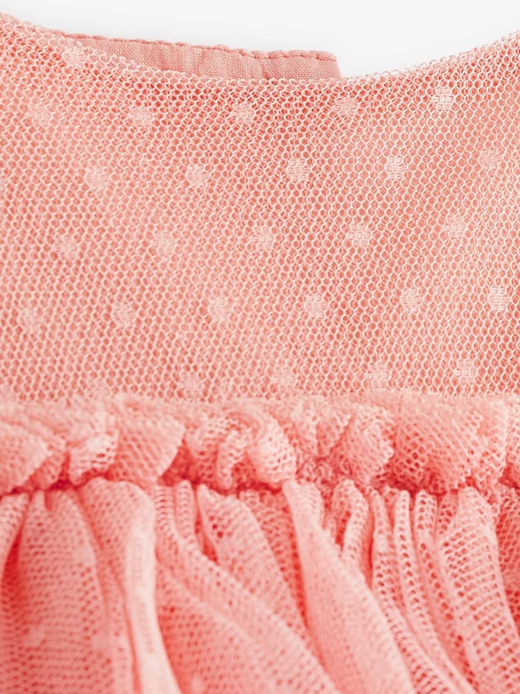 Coral Mesh Party Dress (3mths-7yrs) - Image 7 of 7