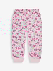 JoJo Maman Bébé Pink Girls' 2-Pack Strawberry Jersey Pyjamas - Image 5 of 12