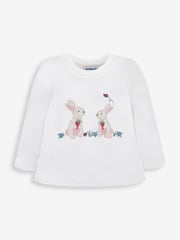JoJo Maman Bébé Pink Girls' 2-Pack Strawberry Jersey Pyjamas - Image 6 of 12