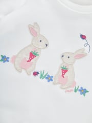 JoJo Maman Bébé Pink Girls' 2-Pack Strawberry Jersey Pyjamas - Image 8 of 12