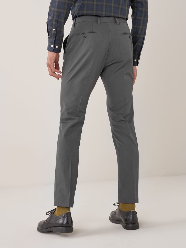 Charcoal Grey Skinny Fit Suit Trousers - Image 2 of 9