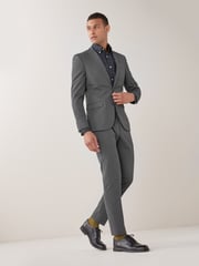 Charcoal Grey Skinny Fit Suit Trousers - Image 3 of 9