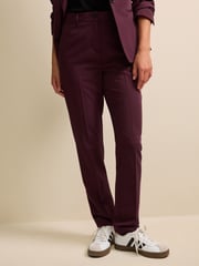 Burgundy Red Tailored Slim Trousers - Image 2 of 6