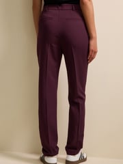 Burgundy Red Tailored Slim Trousers - Image 3 of 6