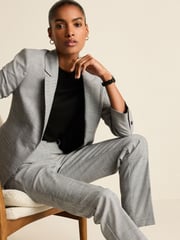 Black/White Check Tailored Check Slim Leg Trousers - Image 2 of 7