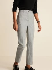 Black/White Check Tailored Check Slim Leg Trousers - Image 3 of 7