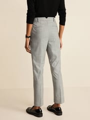 Black/White Check Tailored Check Slim Leg Trousers - Image 4 of 7