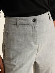 Black/White Check Tailored Check Slim Leg Trousers - Image 5 of 7