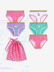 Little Bird by Jools Oliver Pink Girls Briefs 5 Pack - Image 1 of 10