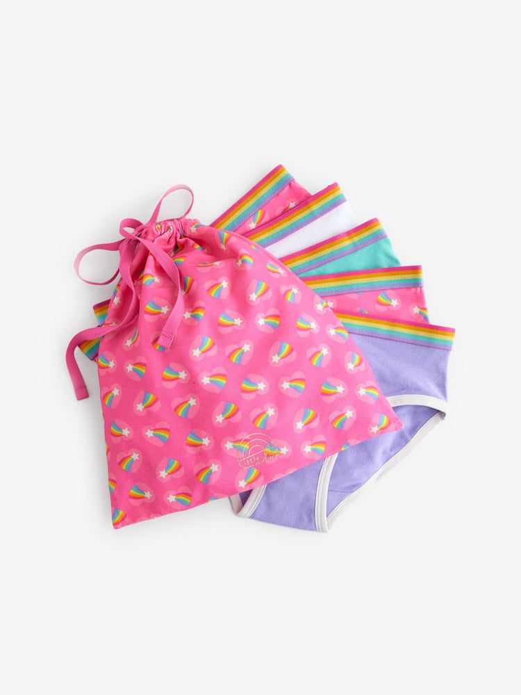 Little Bird by Jools Oliver Pink Girls Briefs 5 Pack - Image 10 of 10