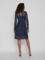 VILA Blue Long Sleeve Lace Dress - Image 2 of 5