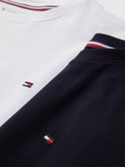 Tommy Hilfiger Black Original Long Sleeve 100% Cotton T-Shirts 2 Pack - Image 5 of 5