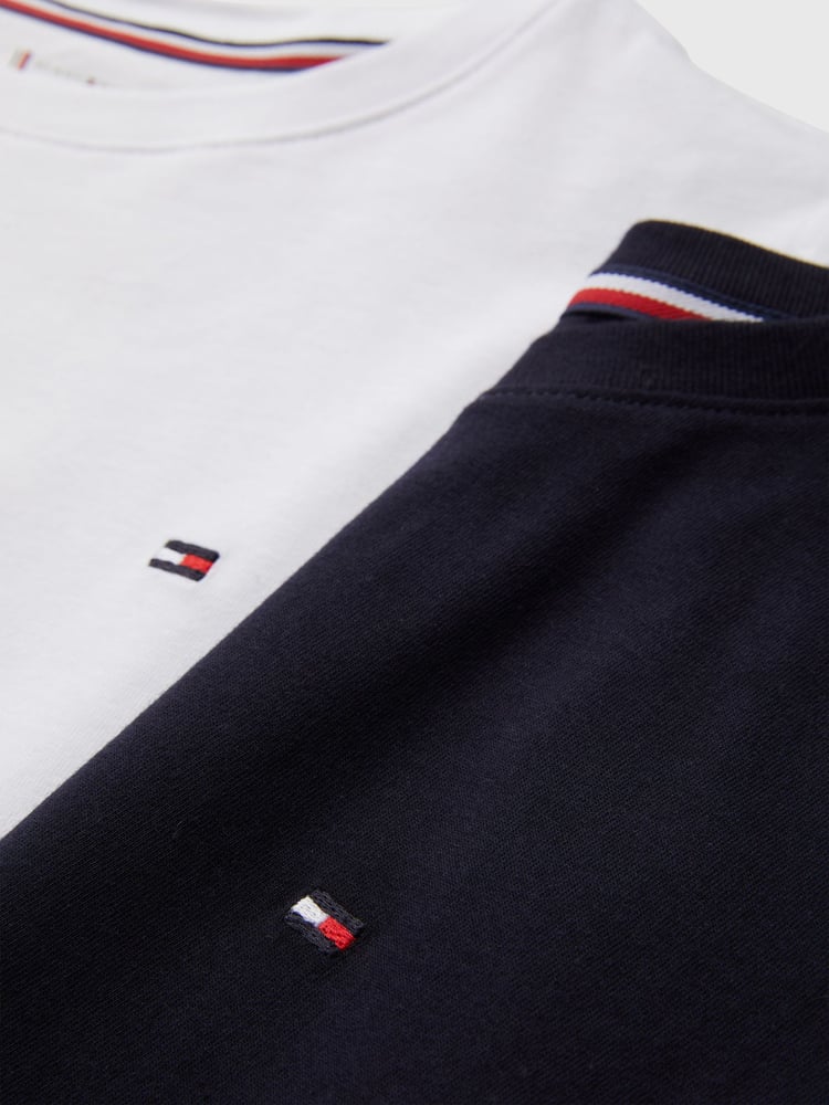 Tommy Hilfiger Black Original Long Sleeve 100% Cotton T-Shirts 2 Pack - Image 5 of 5