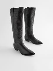 Black Forever Comfort® Stitched Detail Western Boots - Image 1 of 6