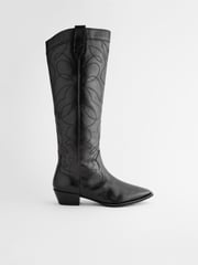 Black Forever Comfort® Stitched Detail Western Boots - Image 2 of 6