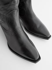 Black Forever Comfort® Stitched Detail Western Boots - Image 4 of 6