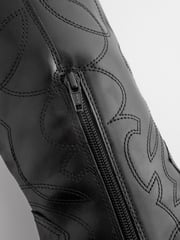 Black Forever Comfort® Stitched Detail Western Boots - Image 5 of 6