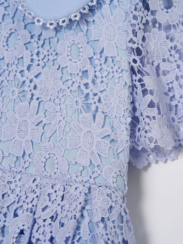 Angel & Rocket Cornflower Blue Mavea Lace Dress - Image 6 of 6