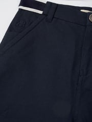 Angel & Rocket Blue Bernard Smart Textured 100% Cotton Trousers - Image 7 of 7