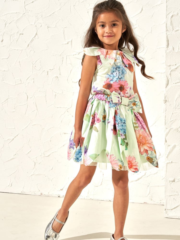 Angel & Rocket Green 100% Cotton Darcy Petal Skirt - Image 1 of 5 Angel & Rocket Green 100% Cotton Darcy Petal Skirt - Image 1 of 5