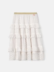 Angel & Rocket Cream Annabelle Lace Ruffle Skirt - Image 6 of 7
