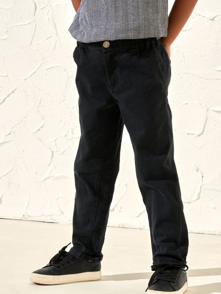Angel & Rocket Grey Oscar Smart Washed Chino Trousers - Image 1 of 4