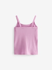 Grey/Pink/White Rib Cami Vest 3 Pack (2-16yrs) - Image 3 of 6