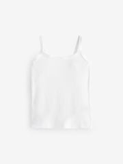 Grey/Pink/White Rib Cami Vest 3 Pack (2-16yrs) - Image 5 of 6