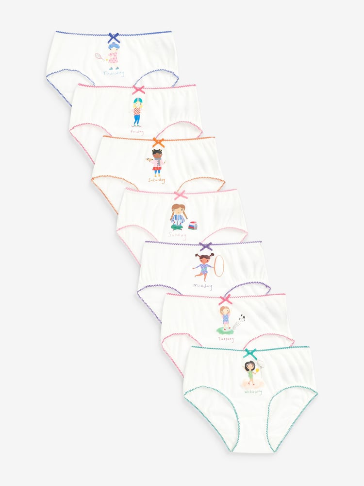 White Days Of The Week Briefs 7 Pack (1.5-12yrs) - Image 1 of 10