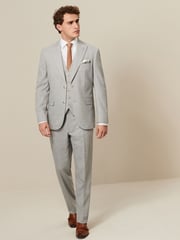 Grey Textured Suit Waistcoat - Image 2 of 8