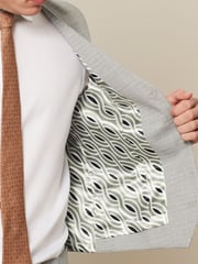 Grey Textured Suit Waistcoat - Image 4 of 8