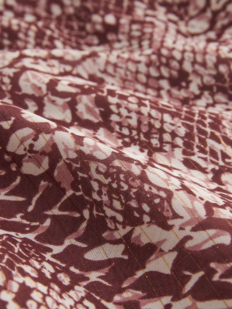Pink Snake Print Sparkle Flutter Sleeve Mini Dress - Image 6 of 6