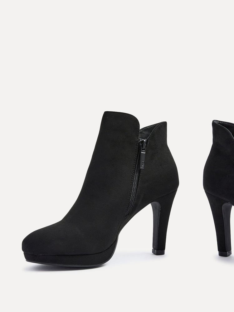 Linzi Black Layara Platform Ankle Boots With Stiletto Heels - Image 5 of 5 Linzi Black Layara Platform Ankle Boots With Stiletto Heels - Image 5 of 5