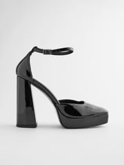 Black Forever Comfort® Square Toe Platform Heel Shoes - Image 6 of 9