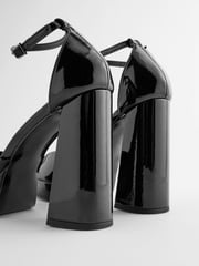 Black Forever Comfort® Square Toe Platform Heel Shoes - Image 9 of 9